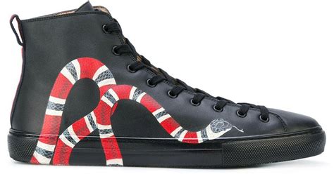 gucci mens hi top lace up sneakers|gucci snake high top sneakers.